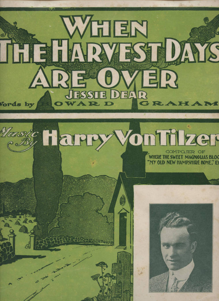 Sheet Music, "When Harvest Days are Over"