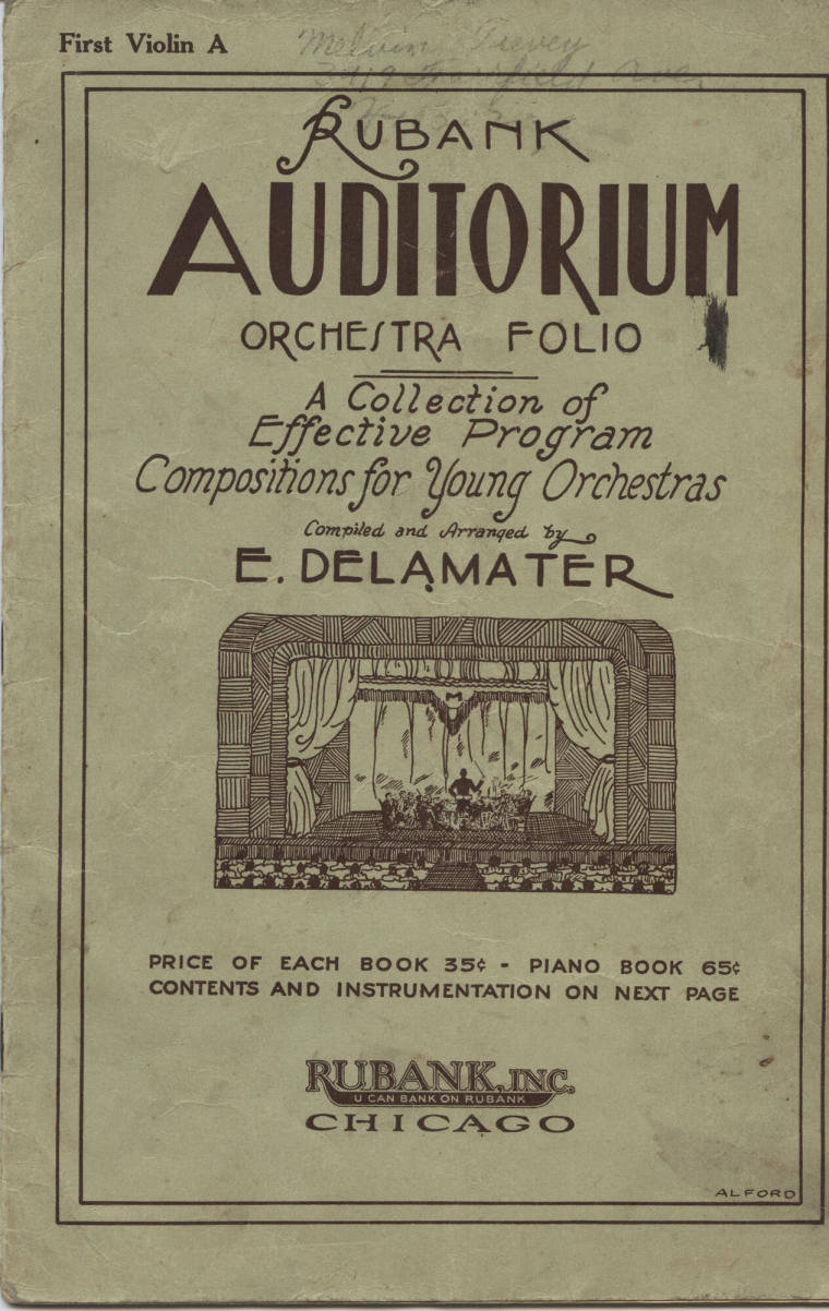 Sheet Music, Auditorium Orchestra Folio