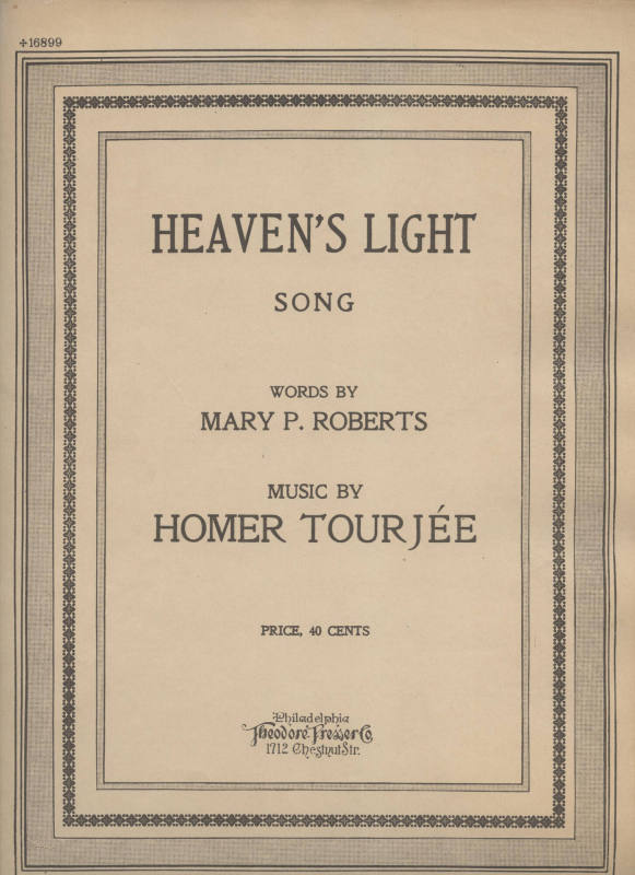 Sheet Music, "Heaven's Light"