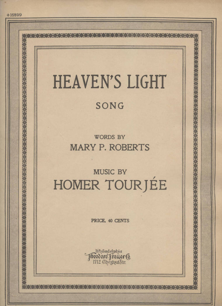 Sheet Music, "Heaven's Light"