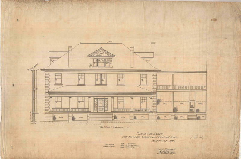 Drawing, Thompson Architectural - Orphan's Home, Batesville