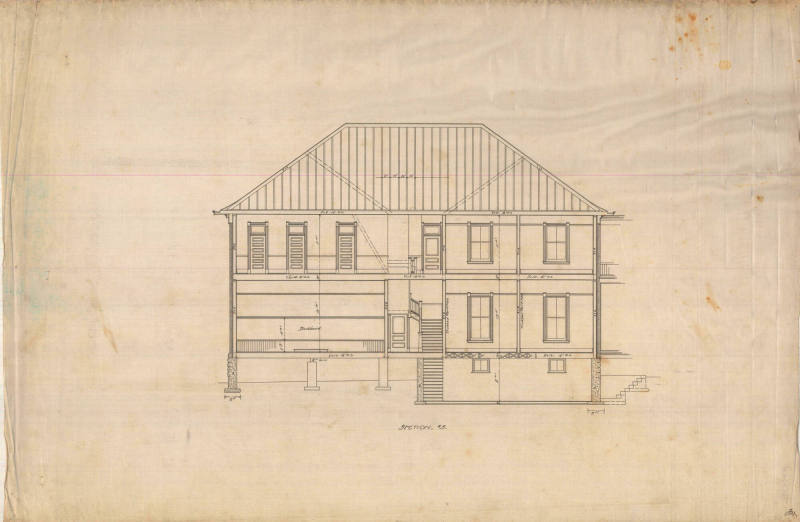 Drawing, Thompson Architectural - Orphan's Home, Batesville