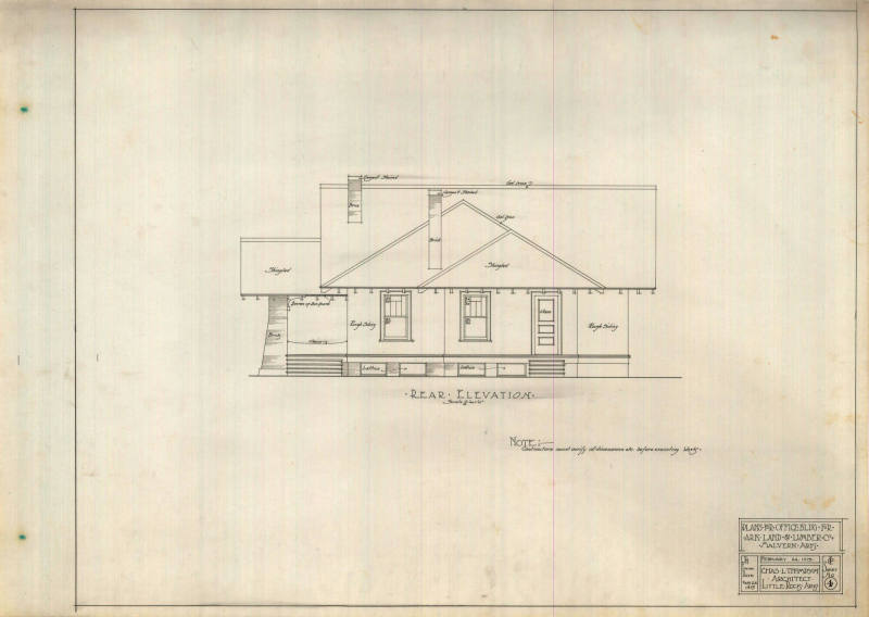 Drawing, Thompson Architectural - Arkansas Land & Lumber Co.