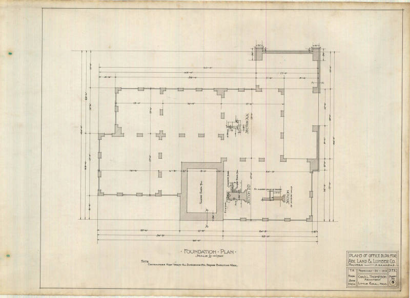 Drawing, Thompson Architectural - Arkansas Land & Lumber Co.