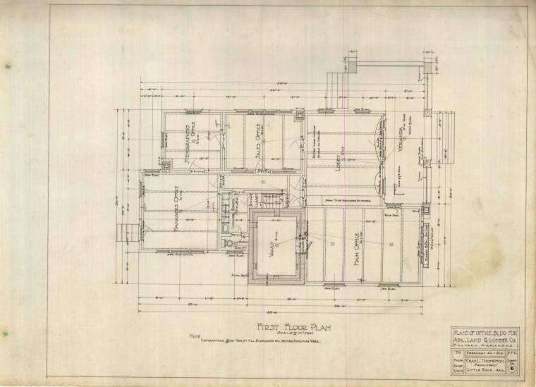 Drawing, Thompson Architectural - Arkansas Land & Lumber Co.