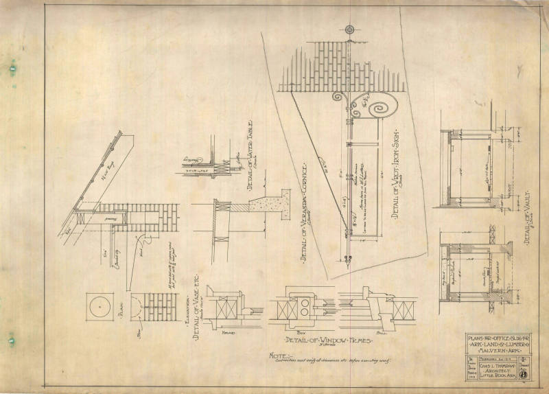 Drawing, Thompson Architectural - Arkansas Land & Lumber Co.