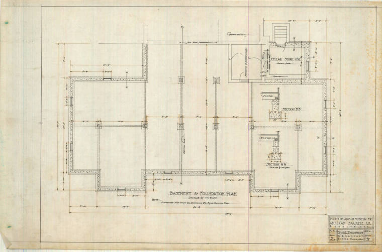 Drawing, Thompson Architectural - Bauxite Company Hospital