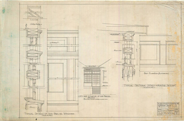 Drawing, Thompson Architectural - Bauxite Company Hospital