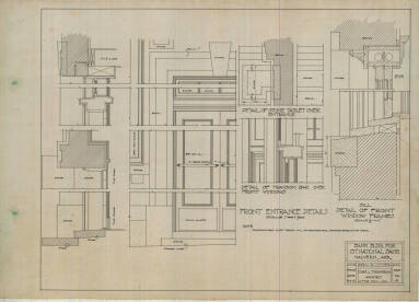 Drawing, Thompson Architectural- 1st National Bank, Malvern