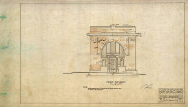 Drawing, Thompson Architectural- 1st National Bank, Morrilton