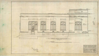 Drawing, Thompson Architectural- 1st National Bank, Morrilton