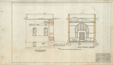 Drawing, Thompson Architectural- 1st National Bank, Morrilton