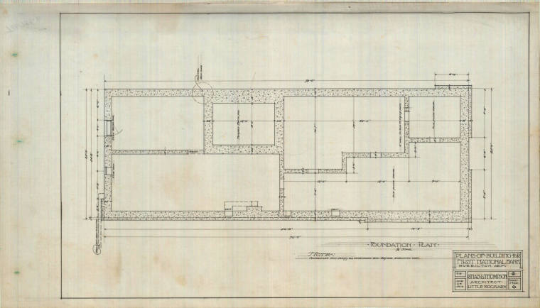 Drawing, Thompson Architectural- 1st National Bank, Morrilton