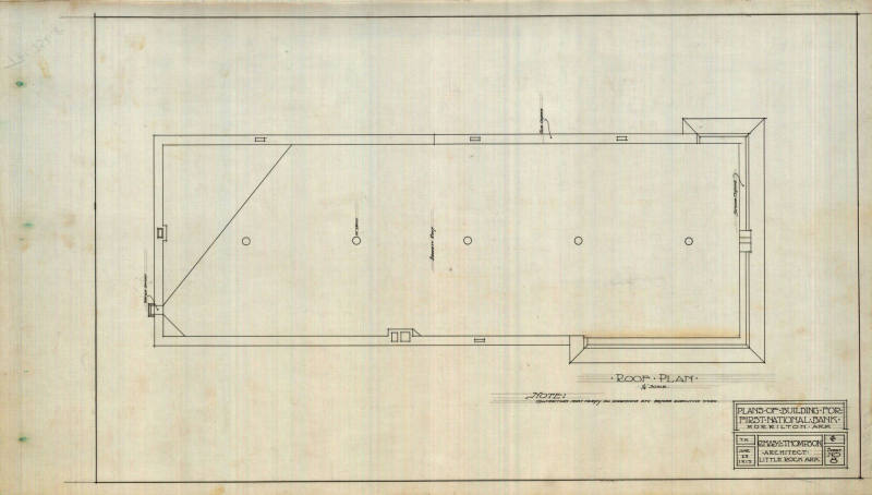 Drawing, Thompson Architectural- 1st National Bank, Morrilton