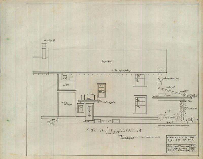 Drawing, Thompson Architectural- H.S. Mesler, Little Rock