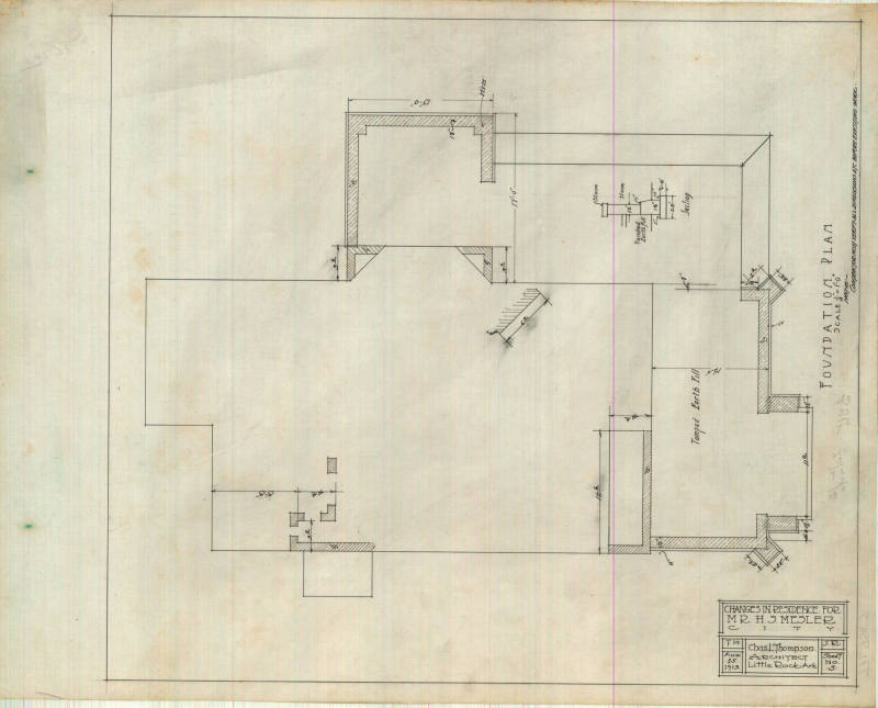 Drawing, Thompson Architectural- H.S. Mesler, Little Rock