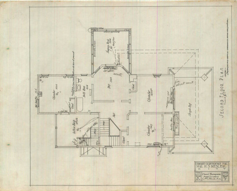 Drawing, Thompson Architectural- H.S. Mesler, Little Rock