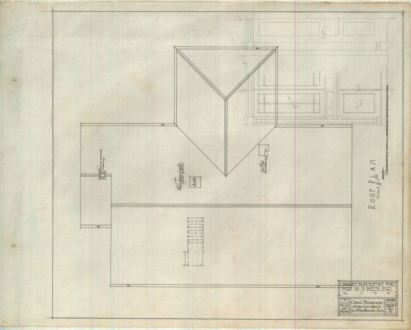 Drawing, Thompson Architectural- H.S. Mesler, Little Rock