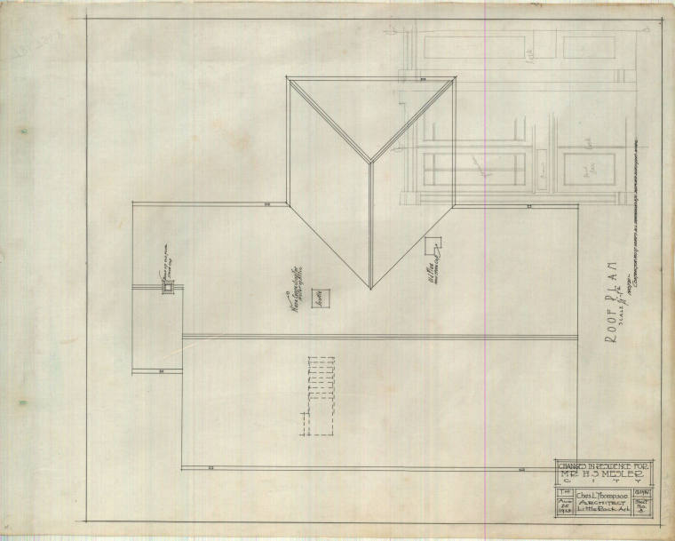 Drawing, Thompson Architectural- H.S. Mesler, Little Rock