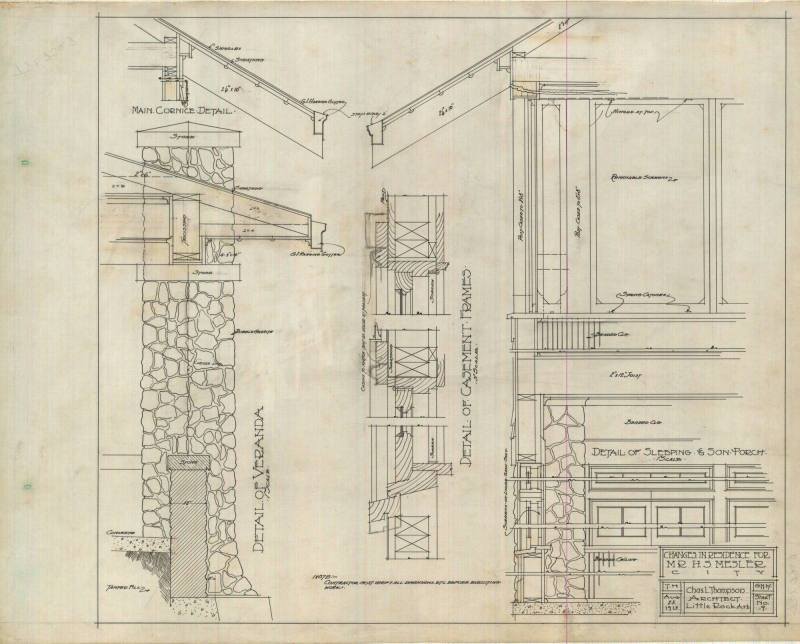 Drawing, Thompson Architectural- H.S. Mesler, Little Rock