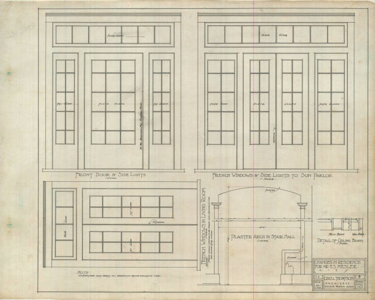 Drawing, Thompson Architectural- H.S. Mesler, Little Rock