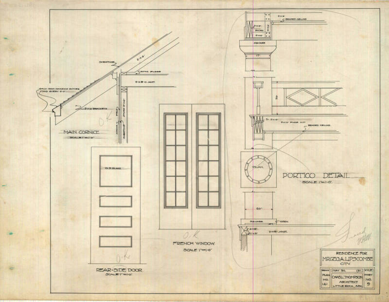 Drawing, Thompson Architectural - George Lipscombe, Little Rock