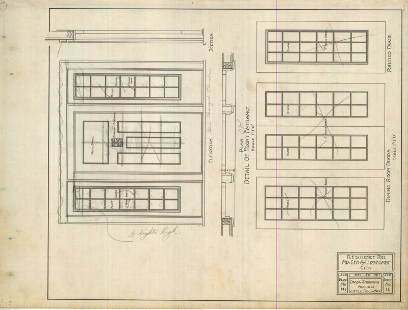 Drawing, Thompson Architectural - George Lipscombe, Little Rock