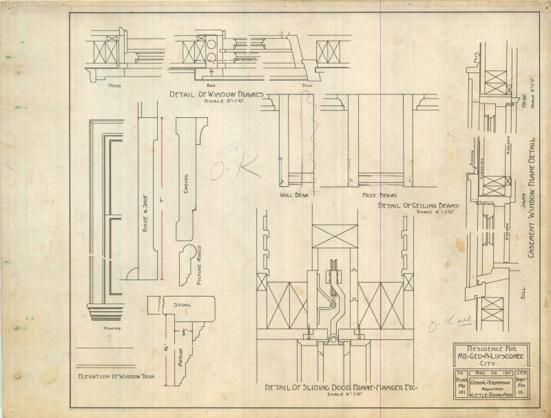 Drawing, Thompson Architectural - George Lipscombe, Little Rock