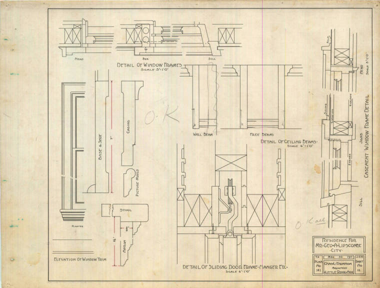 Drawing, Thompson Architectural - George Lipscombe, Little Rock