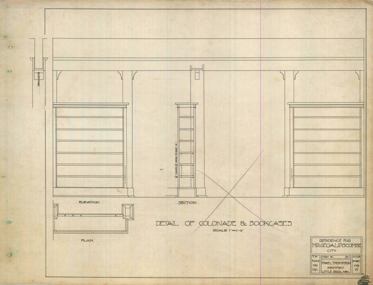 Drawing, Thompson Architectural - George Lipscombe, Little Rock