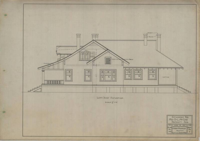 Drawing, Thompson Architectural - D.L. McRae, Prescott