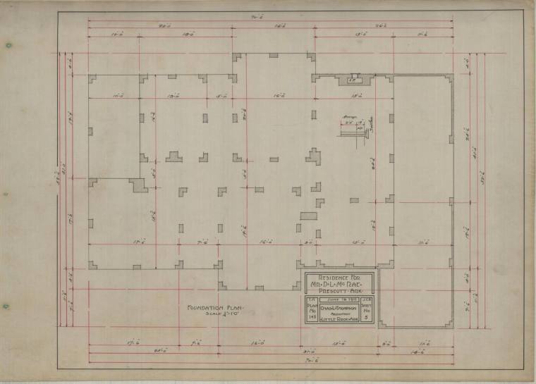 Drawing, Thompson Architectural - D.L. McRae, Prescott