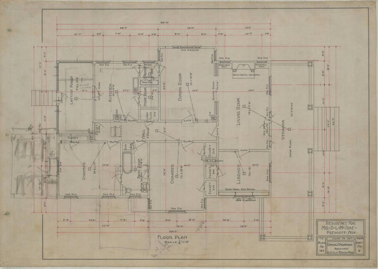 Drawing, Thompson Architectural - D.L. McRae, Prescott