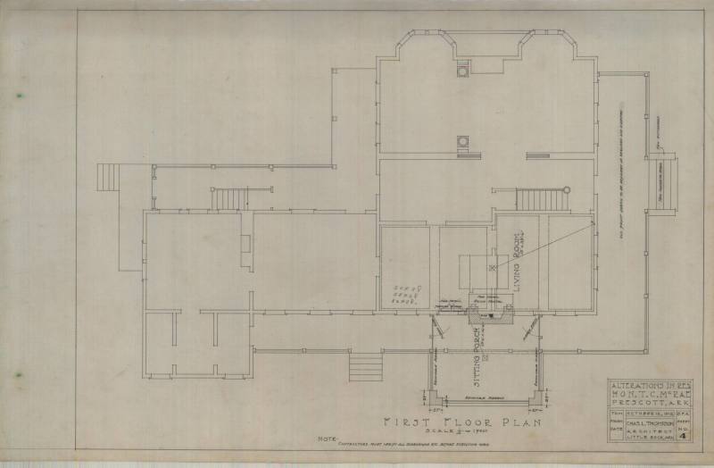 Drawing, Thompson Architectural - T.C. McRae, Prescott