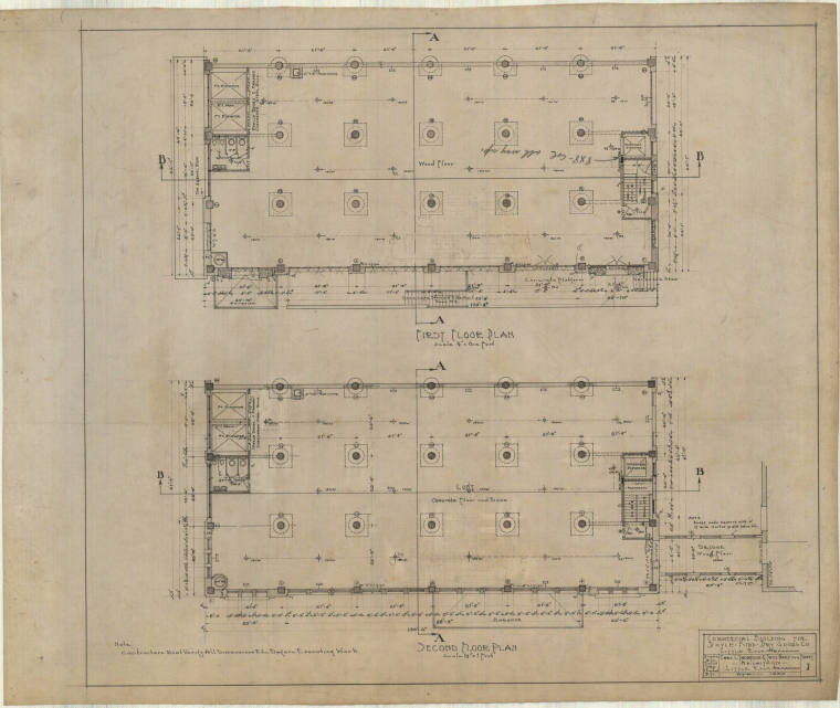 Drawing, Thompson Architectural- Doyle Kidd Dry Goods