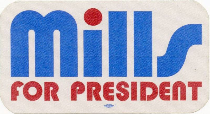 Sticker, Lapel - Mills for President