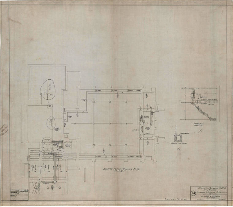 Drawing, Thompson Architectural - Winfield Memorial Church, Little Rock