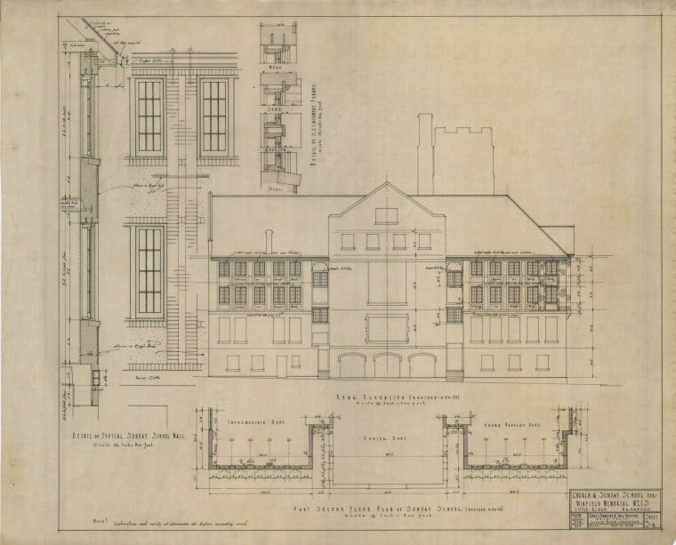 Drawing, Thompson Architectural - Winfield Memorial Church, Little Rock