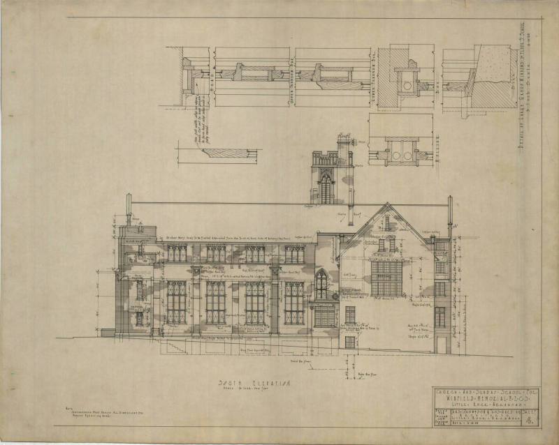 Drawing, Thompson Architectural - Winfield Memorial Church, Little Rock