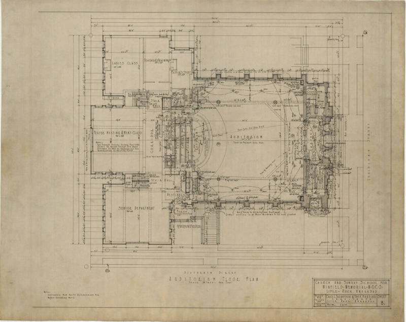 Drawing, Thompson Architectural - Winfield Memorial Church, Little Rock