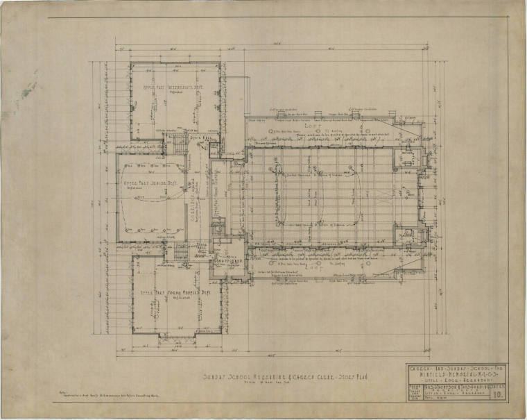 Drawing, Thompson Architectural - Winfield Memorial Church, Little Rock