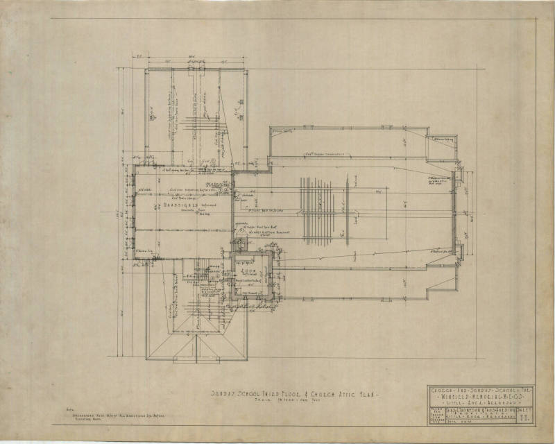 Drawing, Thompson Architectural - Winfield Memorial Church, Little Rock