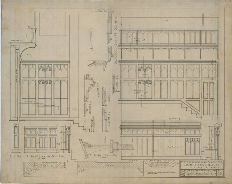 Drawing, Thompson Architectural - Winfield Memorial Church, Little Rock