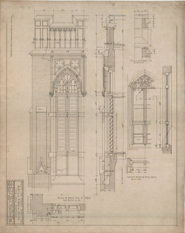 Drawing, Thompson Architectural - Winfield Memorial Church, Little Rock