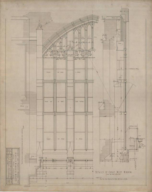 Drawing, Thompson Architectural - Winfield Memorial Church, Little Rock