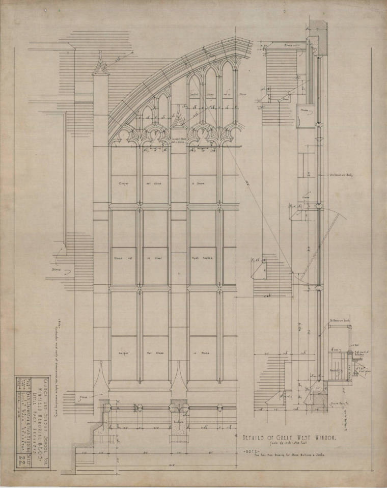 Drawing, Thompson Architectural - Winfield Memorial Church, Little Rock