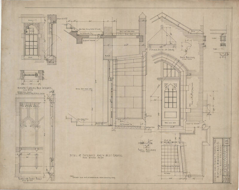 Drawing, Thompson Architectural - Winfield Memorial Church, Little Rock