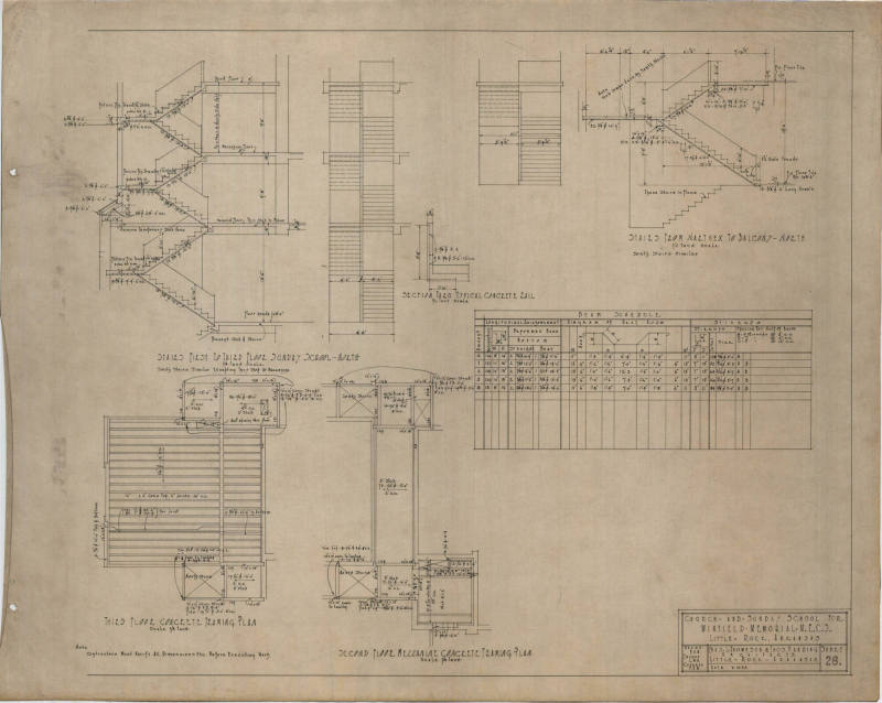 Drawing, Thompson Architectural - Winfield Memorial Church, Little Rock