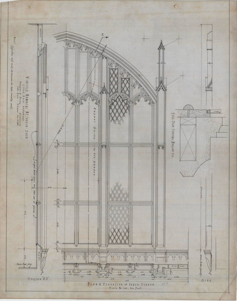 Drawing, Thompson Architectural - Winfield Memorial Church, Little Rock