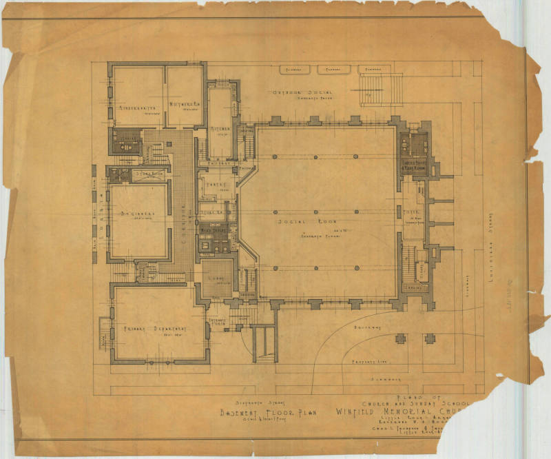 Drawing, Thompson Architectural - Winfield Memorial Church, Little Rock